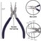 Wire Bending Pliers - Consistently make up to 6 size loops & jump rings, 2-9mm - 5.75" long (160mm) - Polished Steel Head, Comfort Grip Handle, Tool for Jewelry Making